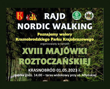 Rajd Nordic Walking „Poznajemy walory Krasnobrodzkiego Parku Krajobrazowego”