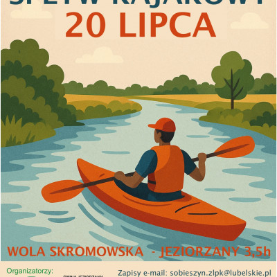 Zapraszamy na spływ kajakowy w Obszarze Chronionego Krajobrazu "Pradolina Wieprza" - 20 lipca br.