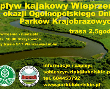 Spływ kajakowy Wieprzem z okazji Ogólnopolskiego Dnia Parków Krajobrazowych