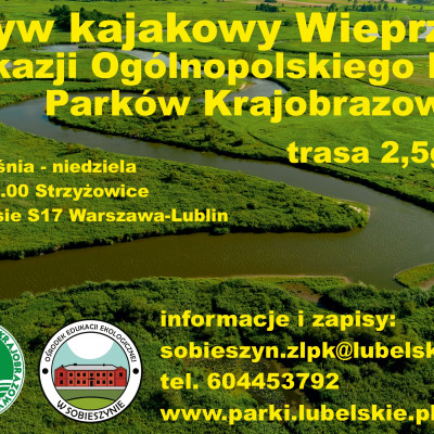 Spływ kajakowy Wieprzem z okazji Ogólnopolskiego Dnia Parków Krajobrazowych