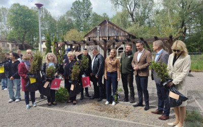 Przekazanie sadzonek buka w ramach promocji Kraszczad