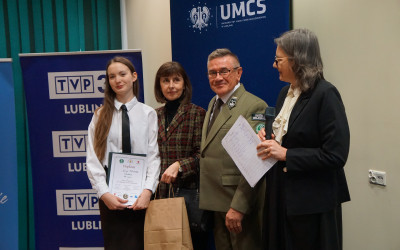 Finalistka - Łucja Maliszewska z opiekunem