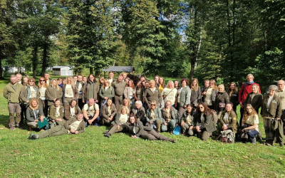 Uczestnicy przed rozpoczęciem bloków warsztatowych dnia II w Ośrodku Szkoleniowo- Wypoczynkowym w Starosielu