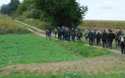 Uczestnicy w drodze na poszukiwanie nor chomika europejskiego