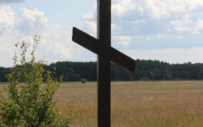 Przydrożny krzyż prawosławny w Turno Osada, fot. S. Zawiślak