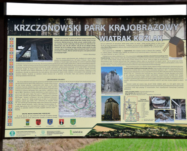 Tablica „wiatraczna” w Krzczonowskim Parku Krajobrazowym